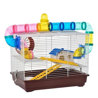 Casa PawHut para roedores color Multicolor
