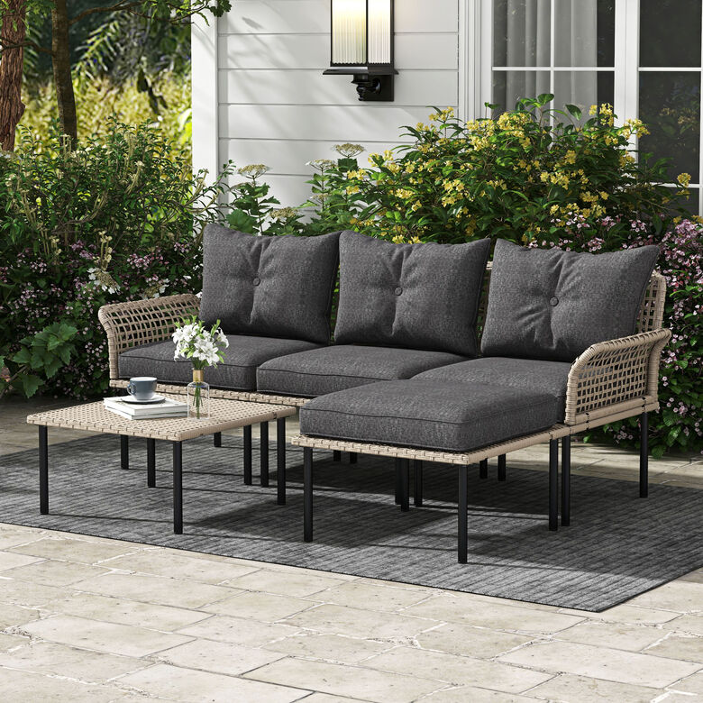 Outsunny Muebles De Jardín Gris thumbnail