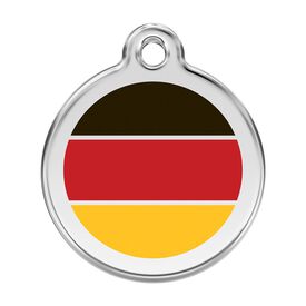 Red Dingo Placa identificativa Acero Inoxidable Esmalte Bandera Alemania para perros