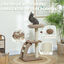 PawHut Árbol Rascador para Gatos Altura 88 cm Árbol para Gatos Torre para Gatos con Nido Plataformas Bola Colgante Escalera y Poste de Sisal Café, , large indicador imagen numero 4