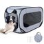Nobleza Jaula Portátil para Perros Gatos en el Coche, Parque Plegable para Perros, Parque para Mascotas de Tela Oxford Impermeable Bañado en Plata 210D, Apto para Interior y Exterior, 93*54*54 cm, , large indicador imagen numero 1
