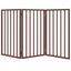 vidaXL Puerta para perros plegable 3 paneles madera álamo marrón 150cm, , large indicador imagen numero 9