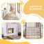 PawHut Barrera para Perros de Acero Valla para Mascotas Plegable de 3 Paneles con Doble Cerradura y Función de Bloqueo Auxiliar para Puerta Pasillo Escalera 206x90 cm Blanco, , large indicador imagen numero 4