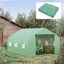 Outsunny Cubierta de Invernadero de Túnel 3,5x3x2 m Cubierta Repuesto Invernadero Polietileno con 6 Ventanas y Puerta Enrollable Protección de Plantas para Jardín Verde, , large indicador imagen numero 2