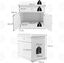 COSTWAY Mueble para Gatos, Cajón y 2 Puertas, Casa para Gatos 76 x 53 x 74 cm (Blanco), , large indicador imagen numero 3