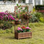 Outsunny Jardinera con Enrejado Jardinera con Celosía de Madera Macetero con Soporte para Trepadora Cultivos Plantas en Terraza Jardín Balcón 60x30x122,5 cm Natural, , large indicador imagen numero 2