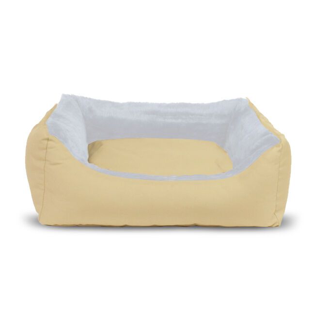 Gauty Cama para Perros y Gatos  Tela Impermeable y pelo - Beige y blanco, , large Imagen numero 1
