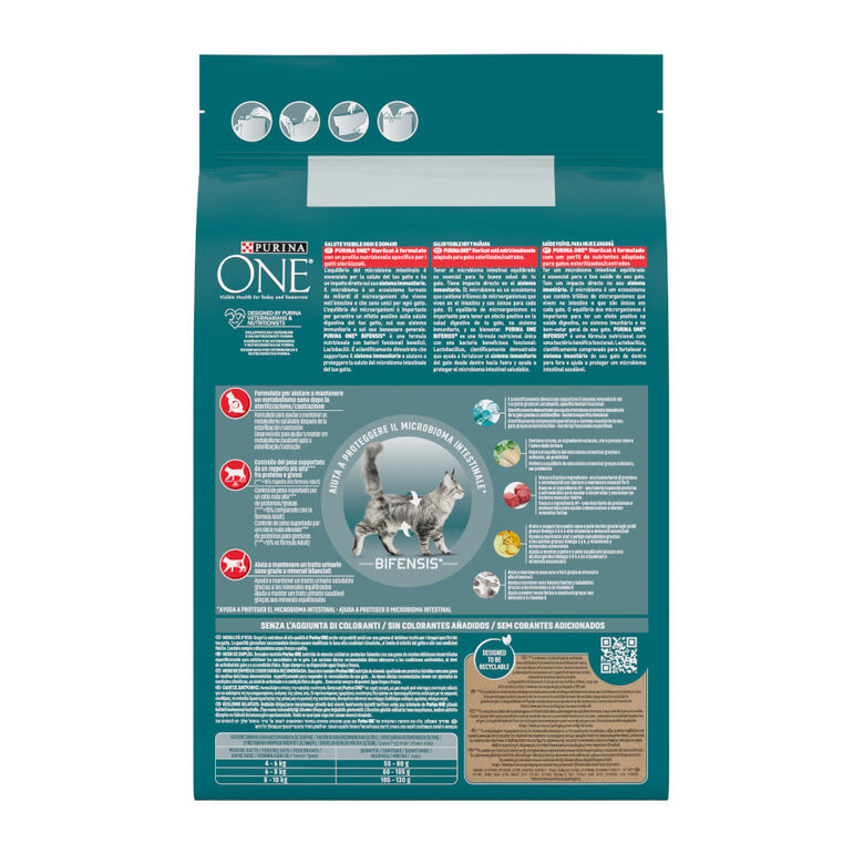 Purina One Adult Bifensis Esterilizado Buey pienso para gatos thumbnail