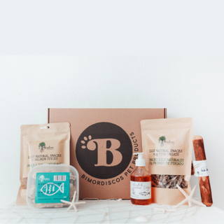 BIMORBOX Gold Ocean - Pack Snacks y Productos Marítimos para Perros