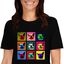 Mascochula camiseta mujer warhol personalizada con tu macota negro, , large indicador imagen numero 1