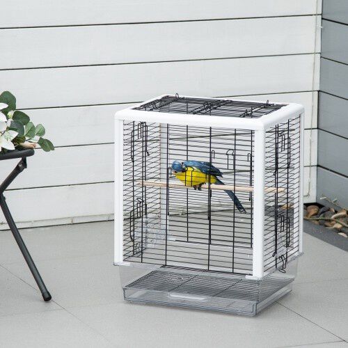 PawHut jaula con techo abrible para p&aacute;jaros, , large Imagen numero 4