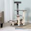 Pawhut árbol rascador de actividad 3 plataformas beige y gris para gatos, , large indicador imagen numero 3