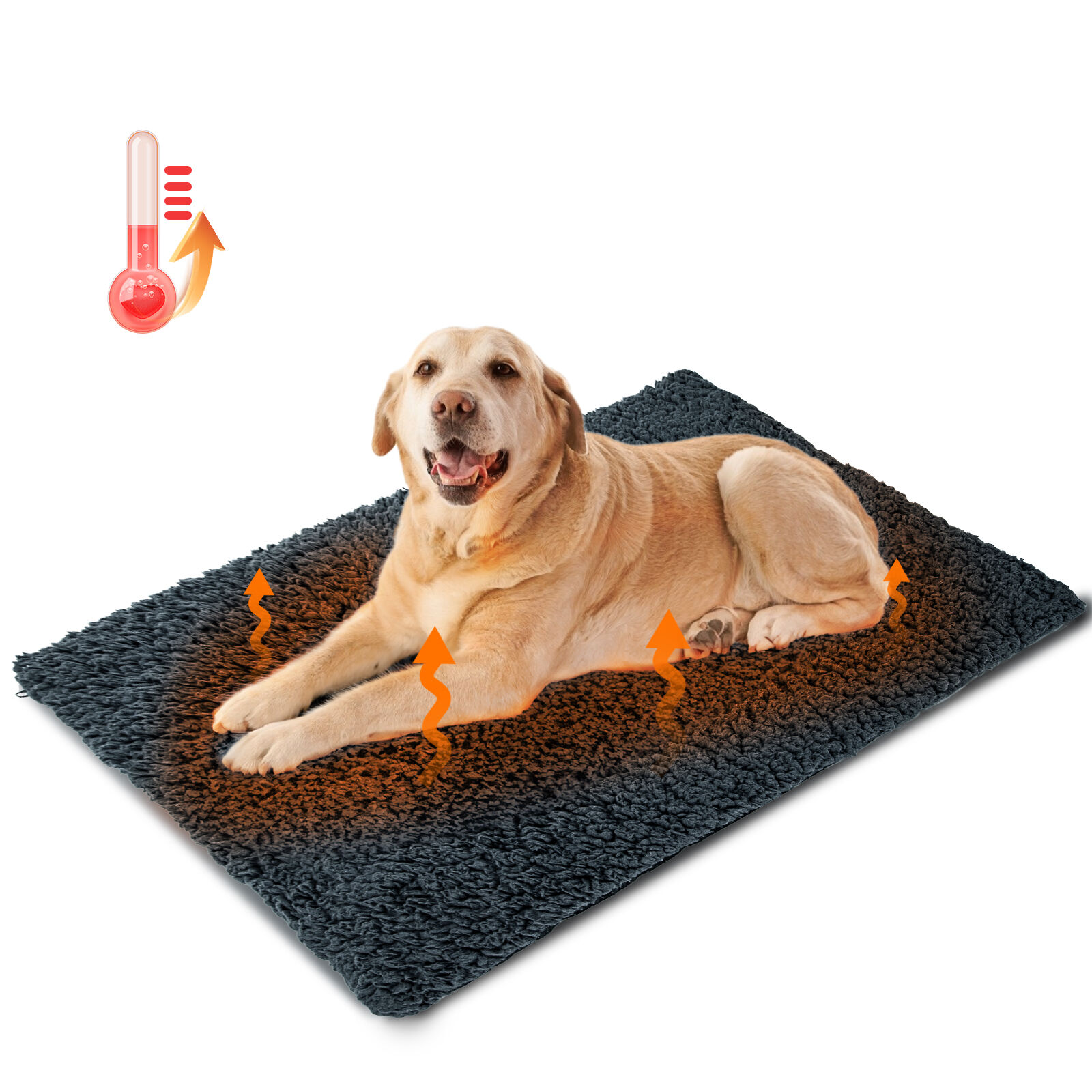 Nobleza Manta Autocalefactora para Perros y Gatos, Alfombra T&eacute;rmica, Manta T&eacute;rmica Lavable Antideslizante para Perros, Alfombrilla Autocalentable Esponjosa C&aacute;lida, Gris, 40x50cm, , large Imagen numero 6