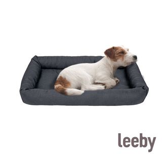 Leeby Colchoneta Suave Negra para perros