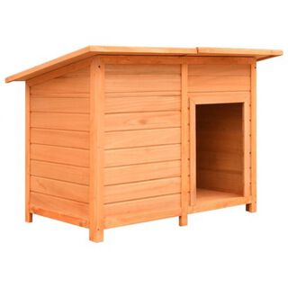 Caseta de madera para perros color Marrón