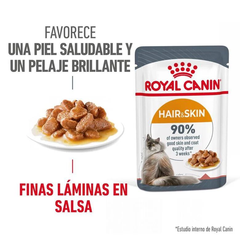 Royal Canin Hair and Skin sobre en salsa para gatos thumbnail