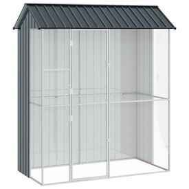 vidaXL Aviario de acero gris antracita 215x310x247 cm