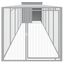 vidaXL Gallinero con corral acero galvanizado gris claro 110x405x110cm, , large indicador imagen numero 18