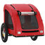 vidaXL Remolque de bicicleta para perros hierro y tela Oxford rojo, , large indicador imagen numero 8