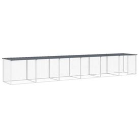 vidaXL Gallinero con techo acero galvanizado color antracita para gallina
