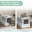 PawHut Caja de Arena Gris, , large indicador imagen numero 5