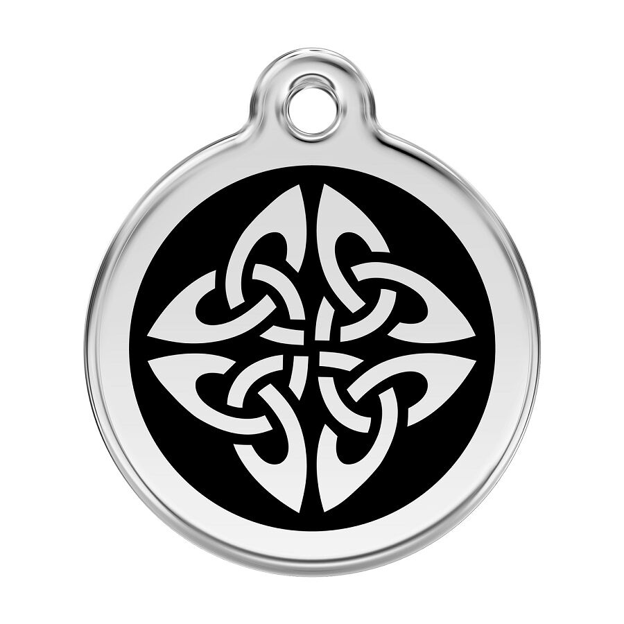 Placa identificativa Acero Inoxidable Esmalte Flechas Tribales Negro para perros, , large Imagen numero 1