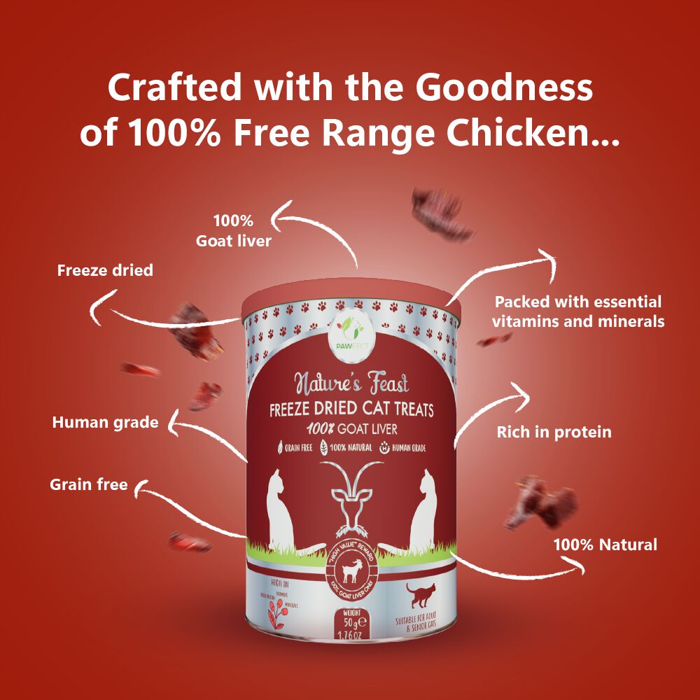 Golosinas liofilizadas para gatos: h&iacute;gado de cabra (50 g/1,76 oz), , large Imagen numero 4
