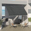 Outsunny Toldo Manual Retráctil 300x120x210-300 cm Toldo para Balcón con Manivela Altura Ajustable Impermeable y Anti-UV para Jardín Terraza Ventanas Gris Oscuro, , large indicador imagen numero 2
