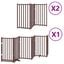 vidaXL Puerta para Perros Plegable Paneles Puerta de Seguridad Madera de Álamo, , large indicador imagen numero 1