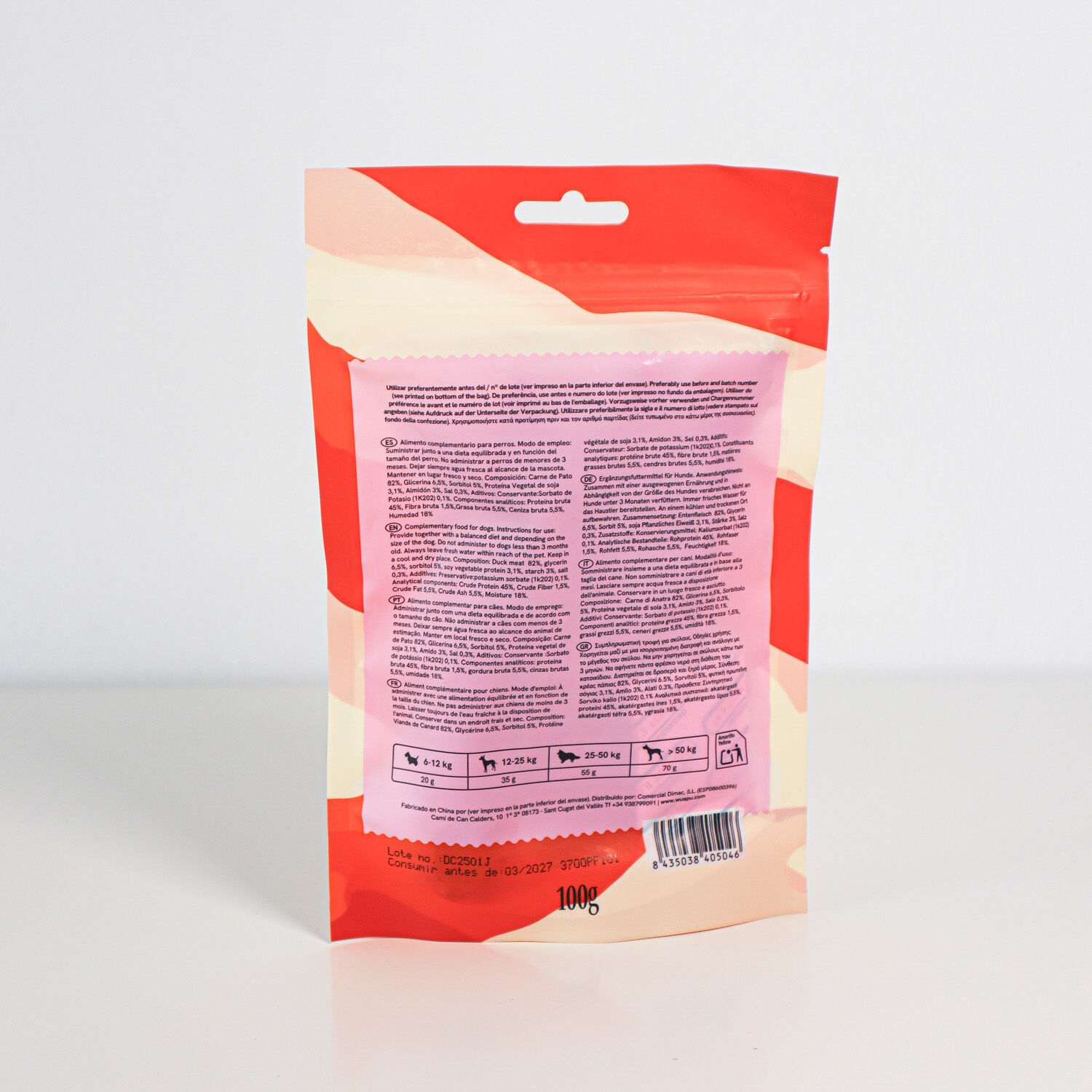 SNACK NATURAL PARA PERRO FILETE DE PATO DESECADAS WUAPU, , large Imagen numero 5