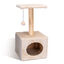 Nobleza - Árbol para Gatos, Árbol Escalador, Árbol Rascador, Dos Bolas de Juego Altura 60cm, Color Beix, , large indicador imagen numero 1