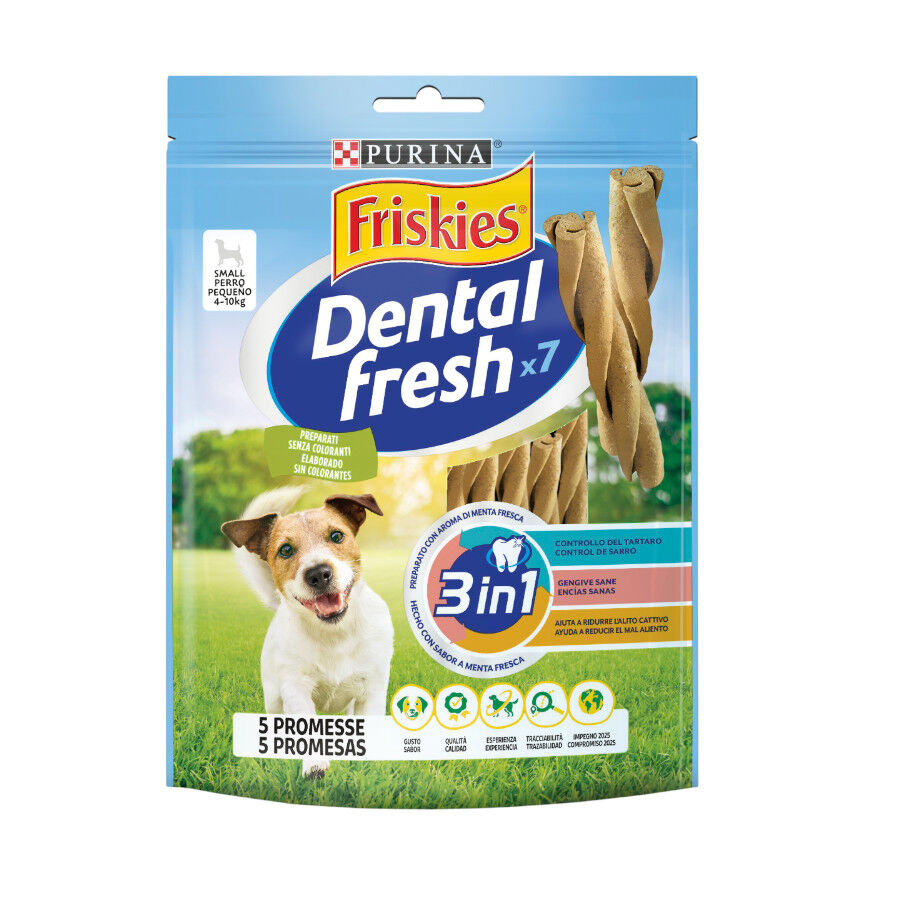 7 barritas Friskies Small Snacks Dentales Fresh para perros , , large Imagen numero 1