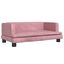 vidaXL Cama para perros de terciopelo rosa 80x45x30 cm, , large indicador imagen numero 1
