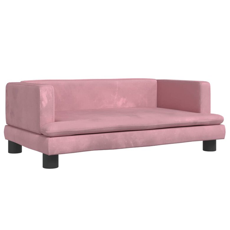vidaXL Cama para perros de terciopelo rosa 60x40x30 cm