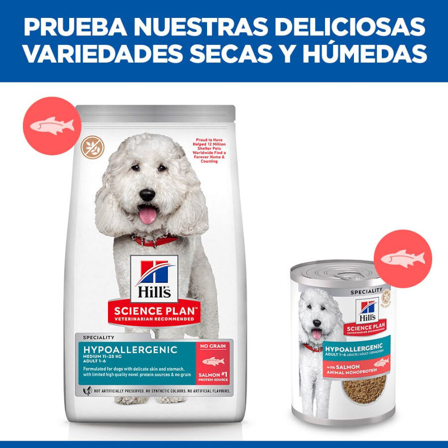 Hill&#039;s Science Plan Hypoallergenic Alimento Húmedo con Salmón para Perros Adultos thumbnail