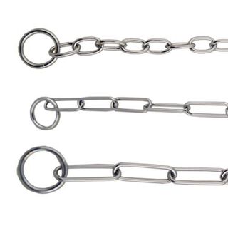 Ibañez Collar de Cadena de Acero Inoxidable Eslabón Medio para perros