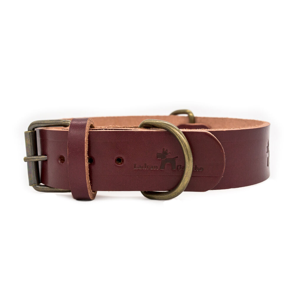 Ladran Gaucho Collar cereza de cuero premium para perros, , large Imagen numero 4