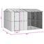 vidaXL Jaula para Aves Antracita 645 x 310 x 247 cm Acero galvanizado, , large indicador imagen numero 24