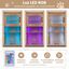 COSTWAY Mueble Arenero Gatos Alto con Luz LED, Armario Arenero para Gatos con Estantes, Estaci&oacute;n de Carga, Caj&oacute;n, 20 Modos de Luz, Control Remoto, Mueble Auxiliar para Gato, 50x45x152cm, Natural, , large indicador imagen numero 3