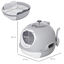 PawHut Caja de Arena para Gatos Arenero Cubierto con Cajón Arenero Cerrado para Gatos con Claraboya Abatible Bandeja Extraíble y Pala 47x55x44 cm Gris, , large indicador imagen numero 3