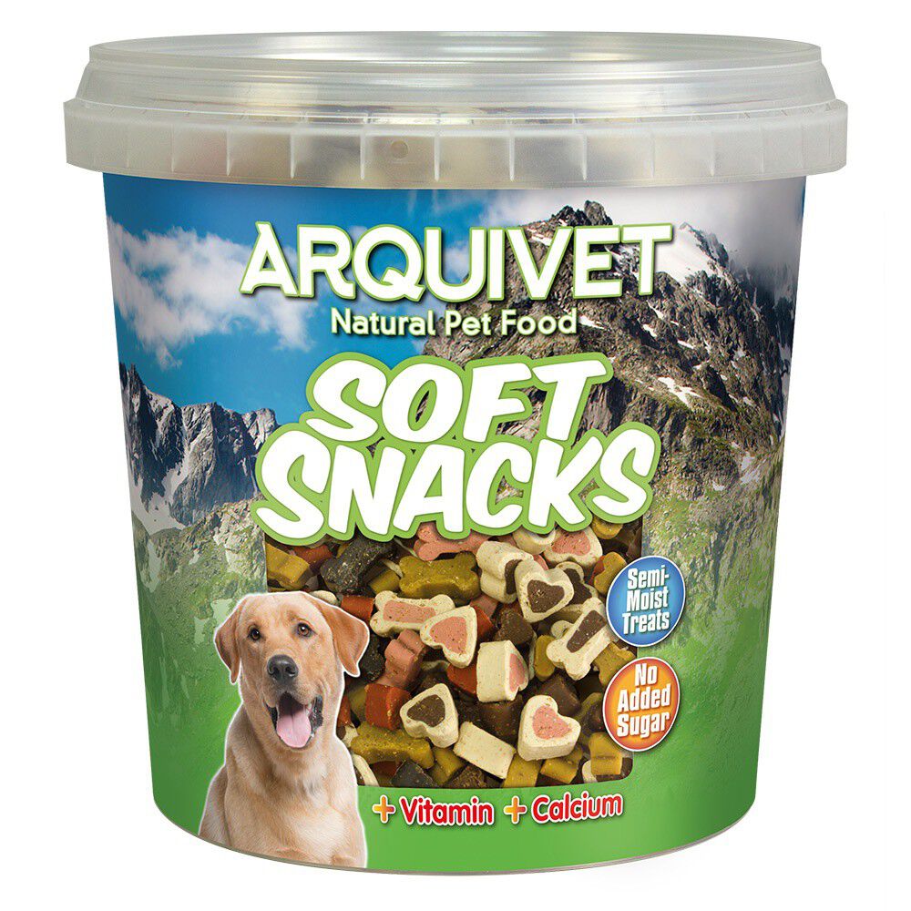 Huesitos y corazones Soft snacks mix Arquivet para perros sabor Buey, Cordero, Pollo y Salm&oacute;n, , large Imagen numero 4