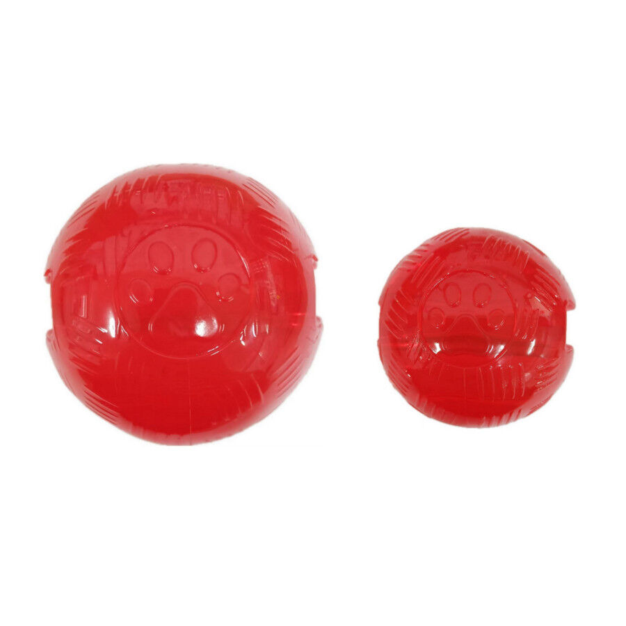 Tootoy! Pelota Toughie Rubber de Goma Roja para perros, , large Imagen numero 4