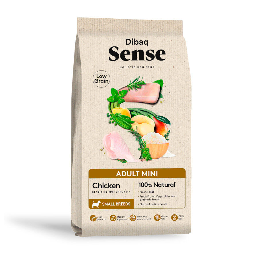 2 kg Dibaq Sense Low Grain Adult Mini Pollo Pienso para perros, , large Imagen numero 1