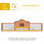 PawHut Conejera de Madera 309x79x86 cm Conejera Exterior Grande para 2-4 Conejos con 2 Corrales Bandeja Extraíble Techo Asfáltico 2 Rampas Natural, , large indicador imagen numero 4
