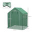 Outsunny Cubierta de Invernadero 140x143x190 cm Cubierta de Repuesto de Invernadero con Ventana Puerta con Cremallera Anti-UV Protección de Plantas para Jardín Verde, , large indicador imagen numero 3