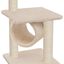 VidaXL Rascador con postes de sisal para gatos color Beige, , large indicador imagen numero 4