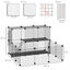 PawHut Valla para Animales Pequeños DIY con 24 Paneles Parque para Mascotas con Malla Metálica Jaula Modular para Cobayas Conejos Chinchillas 105x105x70 cm Negro, , large indicador imagen numero 3