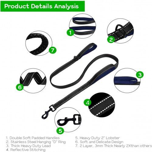 Edipets correa alta resistencia de nylon verde para perros, , large Imagen numero 4