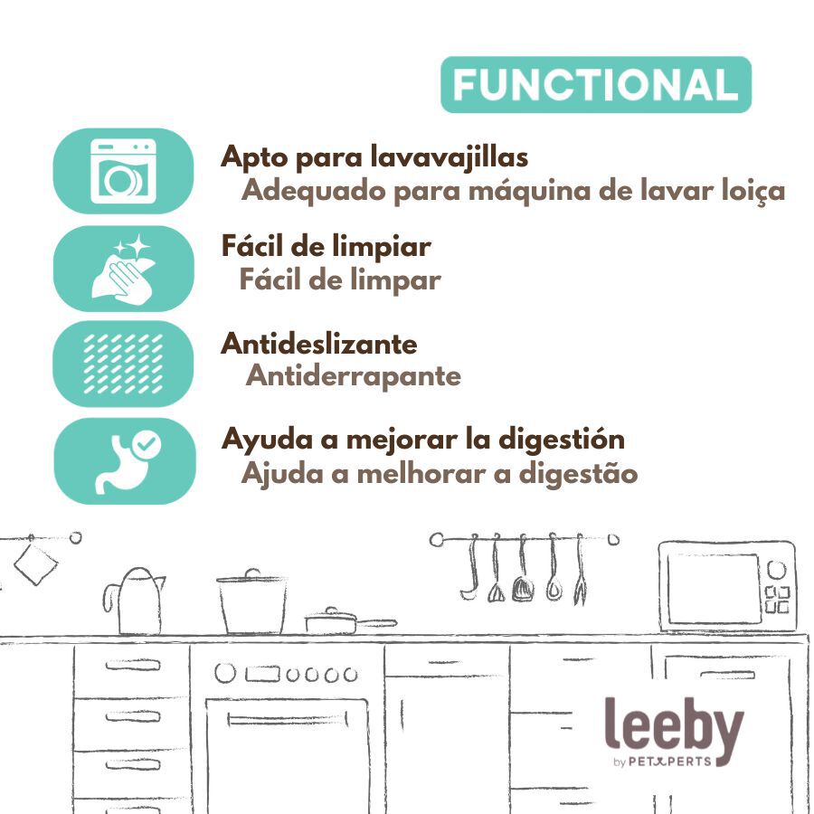 Leeby Comedero Antivoracidad de Acero Inoxidable para gatos, , large Imagen numero 5