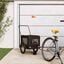vidaXL Remolque de Bicicleta Mascotas Carrito para Bici Hierro Tela Oxford, , large indicador imagen numero 2